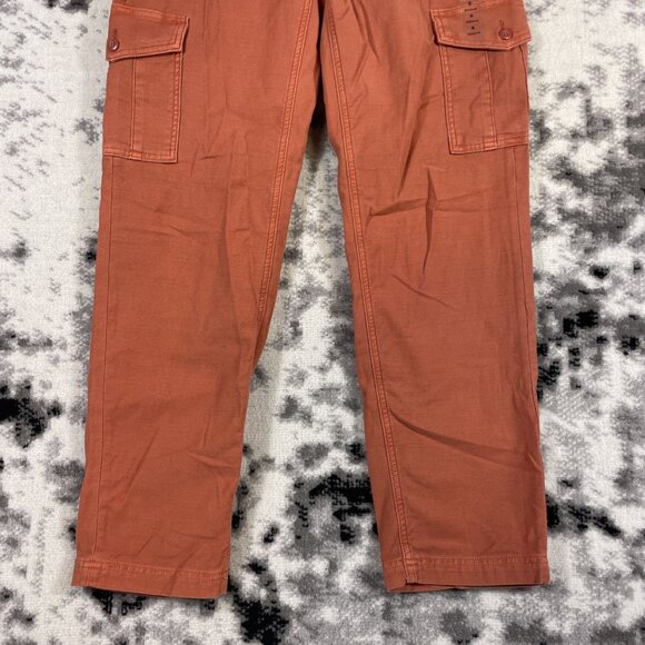 New American Eagle High Rise Straight Jeans Cargo Womens Size 6 Orange Y2K Hippi - Picture 4 of 16